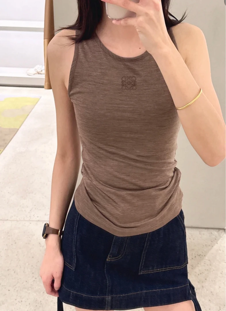 99新 LOEWE/罗意威 25ss背后旋转结扭背心 s码 02940