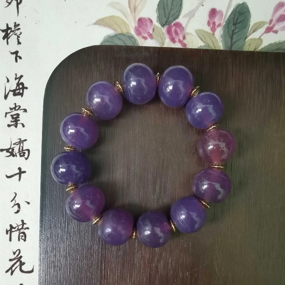 老琉璃百搭紫色手串（5011304）