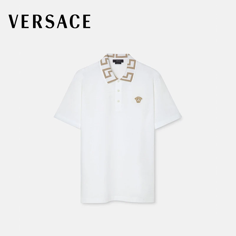 VERSACE/范思哲 Greca短袖Polo衫经典印花时尚夏季简约