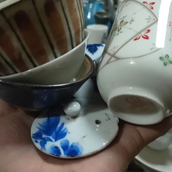 雨***光茶盏瓷器活动了一下就