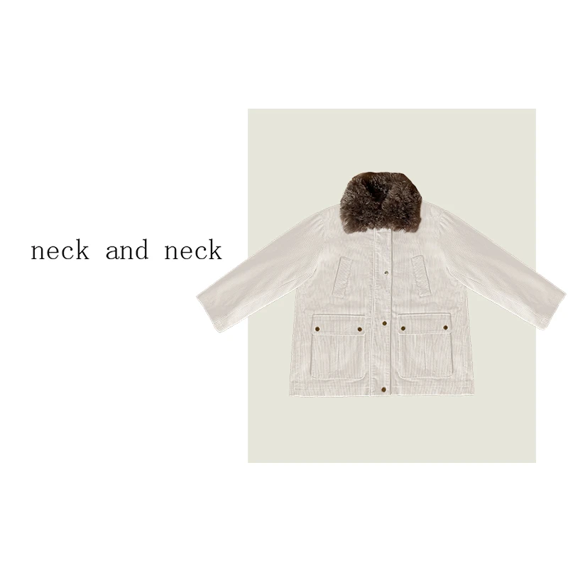 【 neck and neck 】“ 雪松归山 ” 工装内胆羽绒服派克服灯芯绒外套