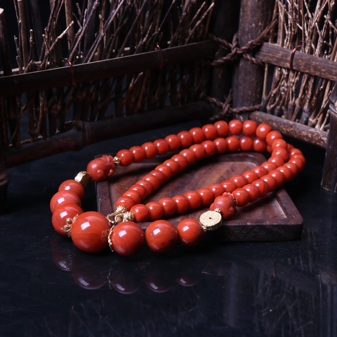 【粉丝专享福利】南红玛瑙diyS925银7-8mm左右老型锁骨项链一条d748