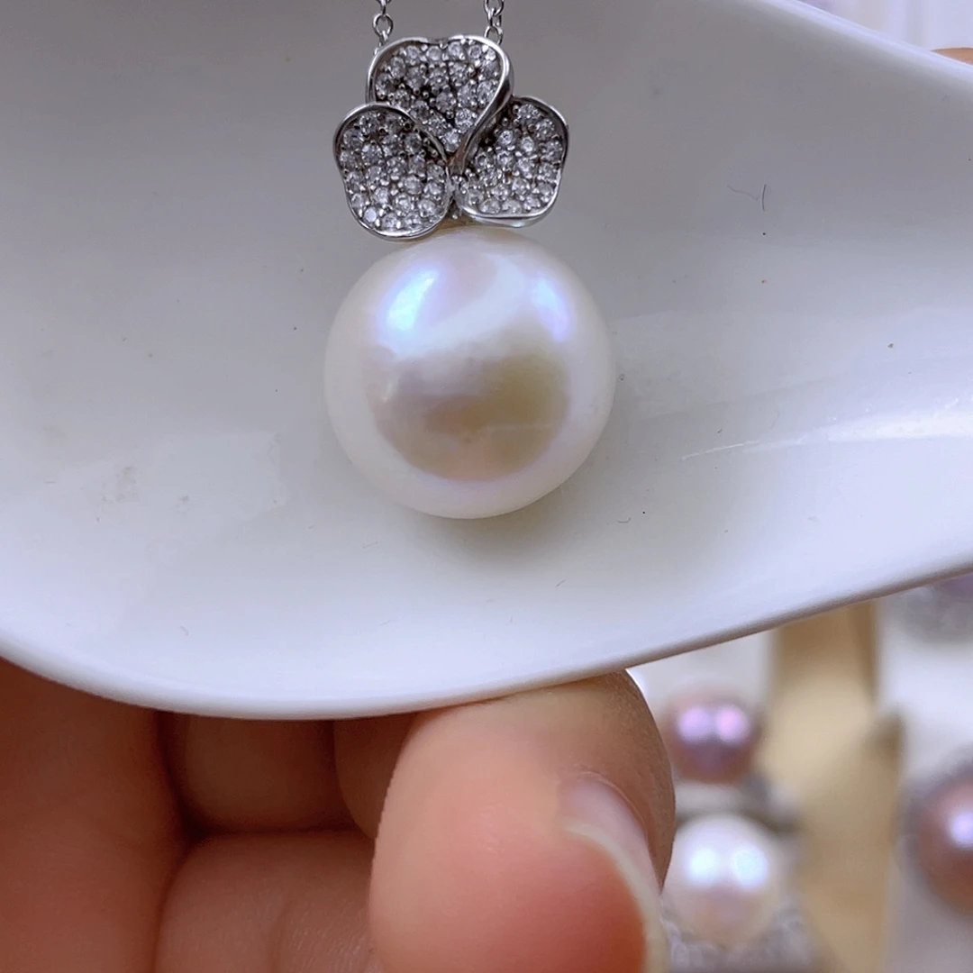 吊坠(赠链)银S925镶嵌淡水珍珠