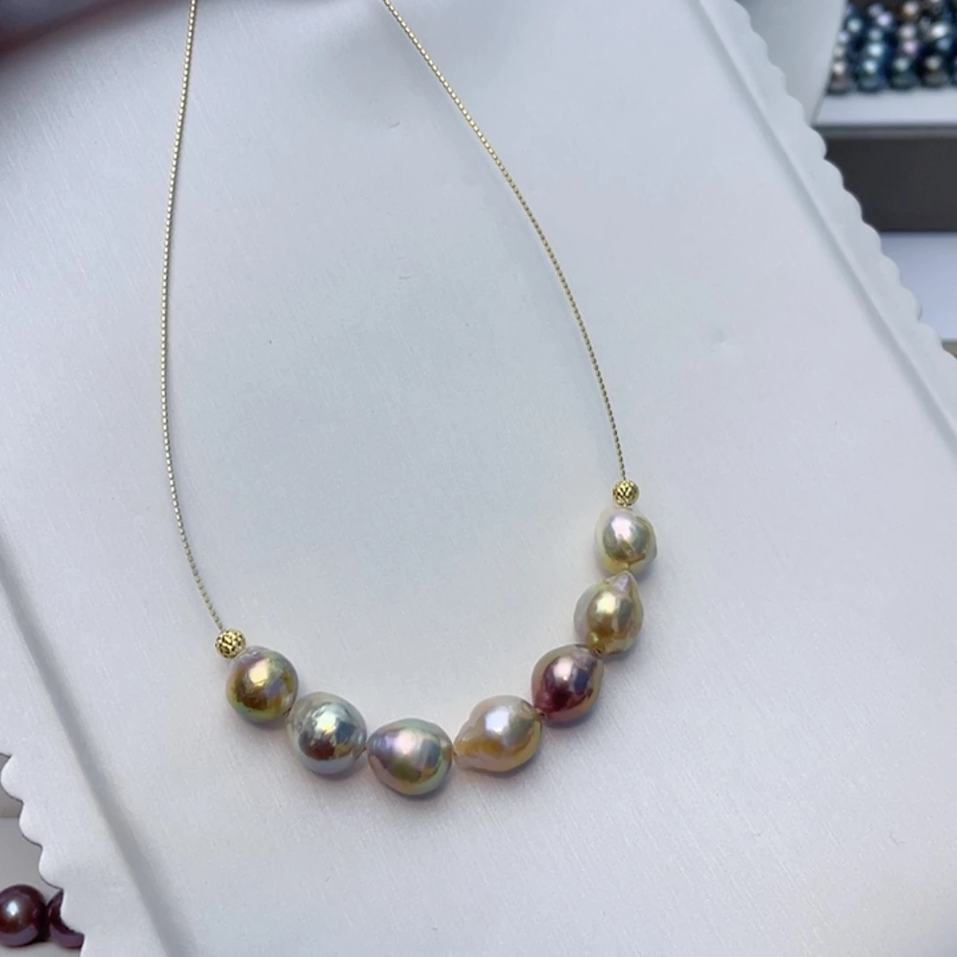 颈饰银S925镶嵌淡水珍珠w31