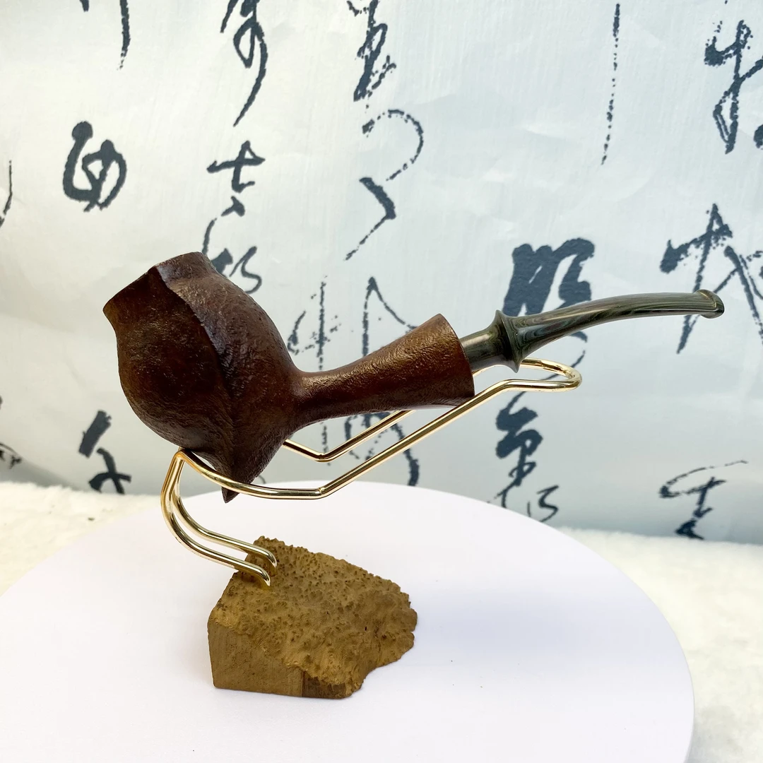 【自由式盾牌】精品手工烟斗 进口石楠木3mm军插 长147深38口19