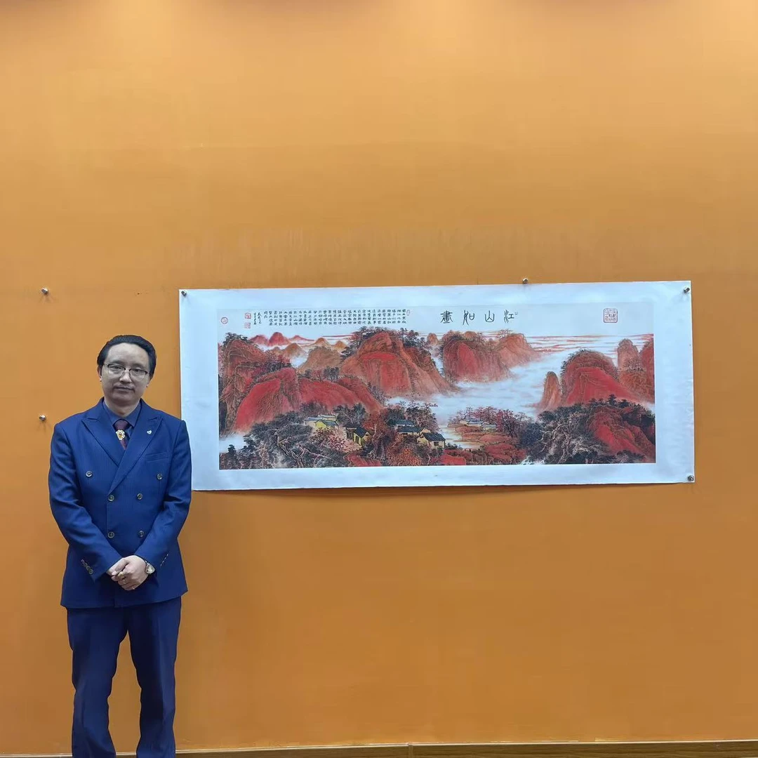 马迎春《江山如画》小六尺托底 国墨堂