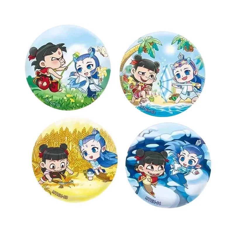 哪吒之魔童闹口铁徽章四季系列58mm周边春夏秋东吧唧