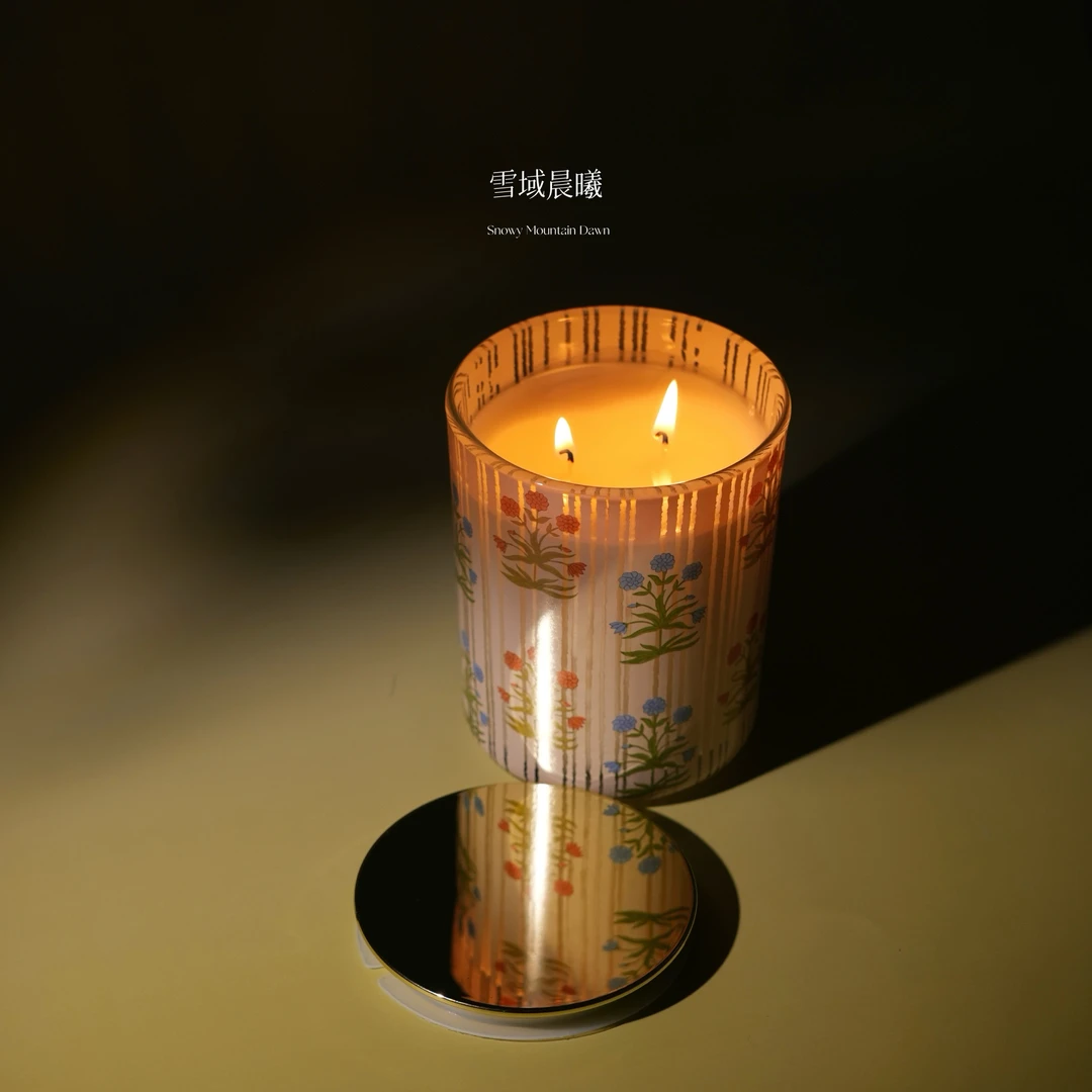 丝印系列【雪域晨曦】净含量454g香薰蜡烛|大家都囤菜，哈哈我囤仙气