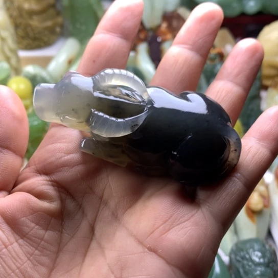 蛇纹石玉未镶嵌岫玉手把件