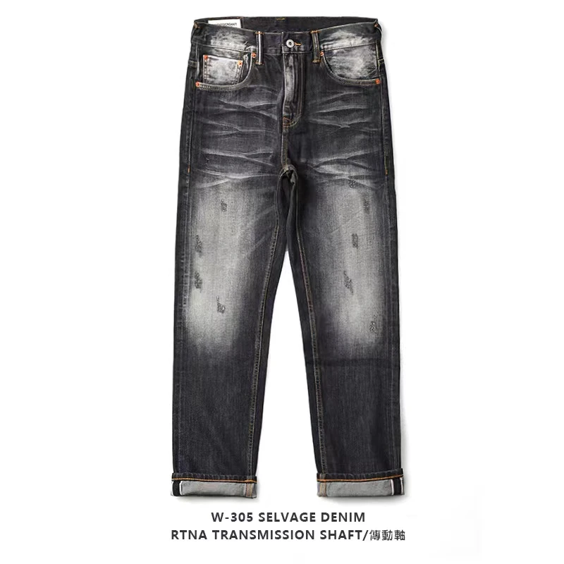 赤耳单宁牛仔裤男305款501升级款直筒版型100棉高端面料裤子男士