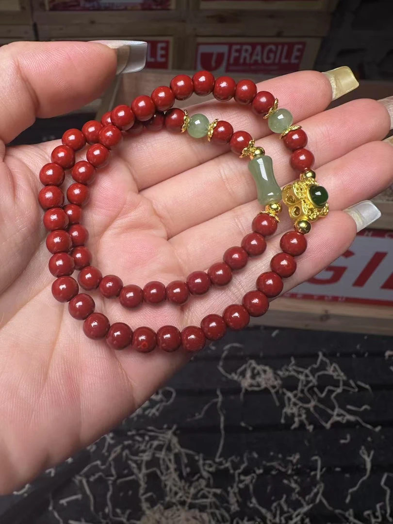 天然辰砂A806 精品朱砂手串（无礼盒）