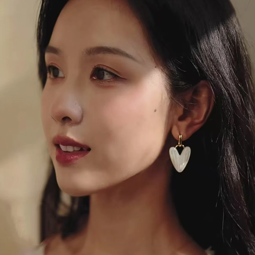 铜合金耳饰 《货号9018）明星同款甜心玛德琳耳环