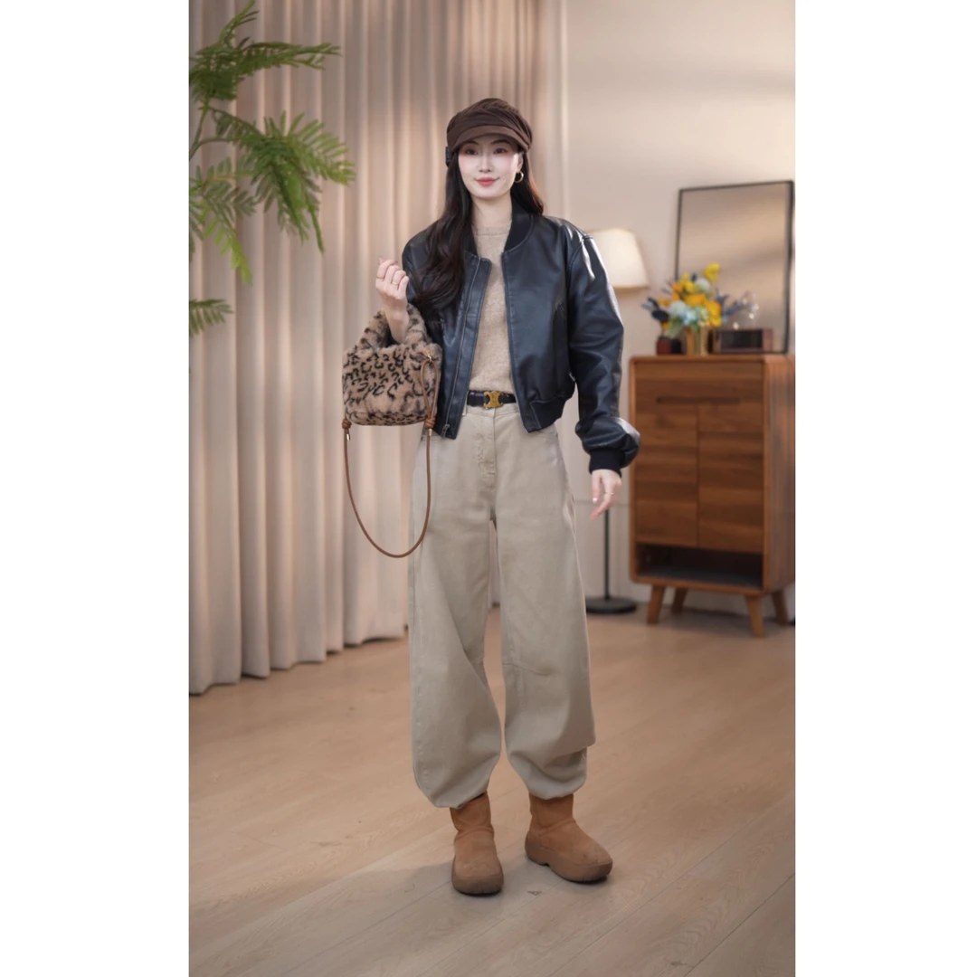 秋冬新款直筒牛仔裤窄版弯刀牛仔裤女显瘦百搭加绒加厚裤子保暖