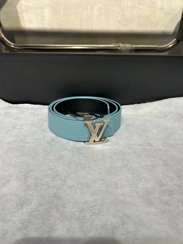 95新 LouisVuitton/路易威登 复燃精选/蓝银腰带80