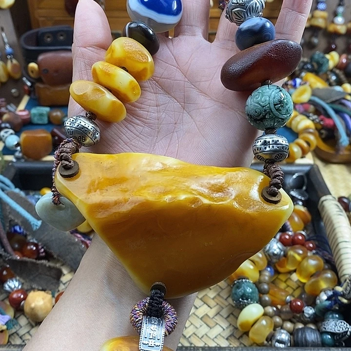 蜜蜡未镶嵌项链项链