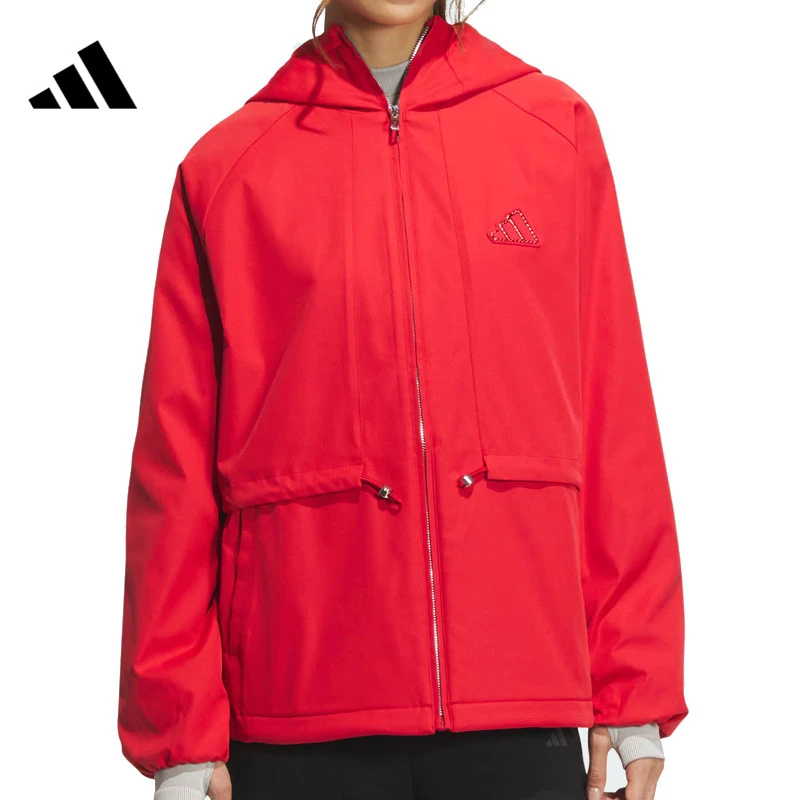 adidas阿迪达斯女子CW WV JKT流光风梭织连帽外套JZ1588