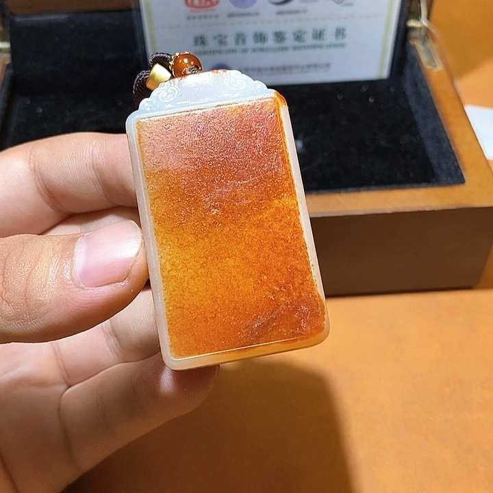 和田玉未镶嵌颈饰9*9CC