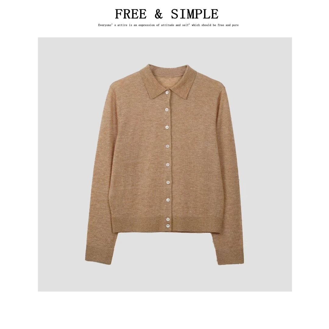 FreeSimple-’美人‘空间感立裁藏肉设计针织开衫外套-T1786