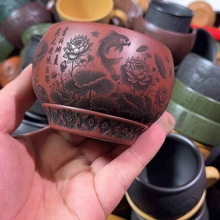 茶杯紫砂全手工紫砂主人杯