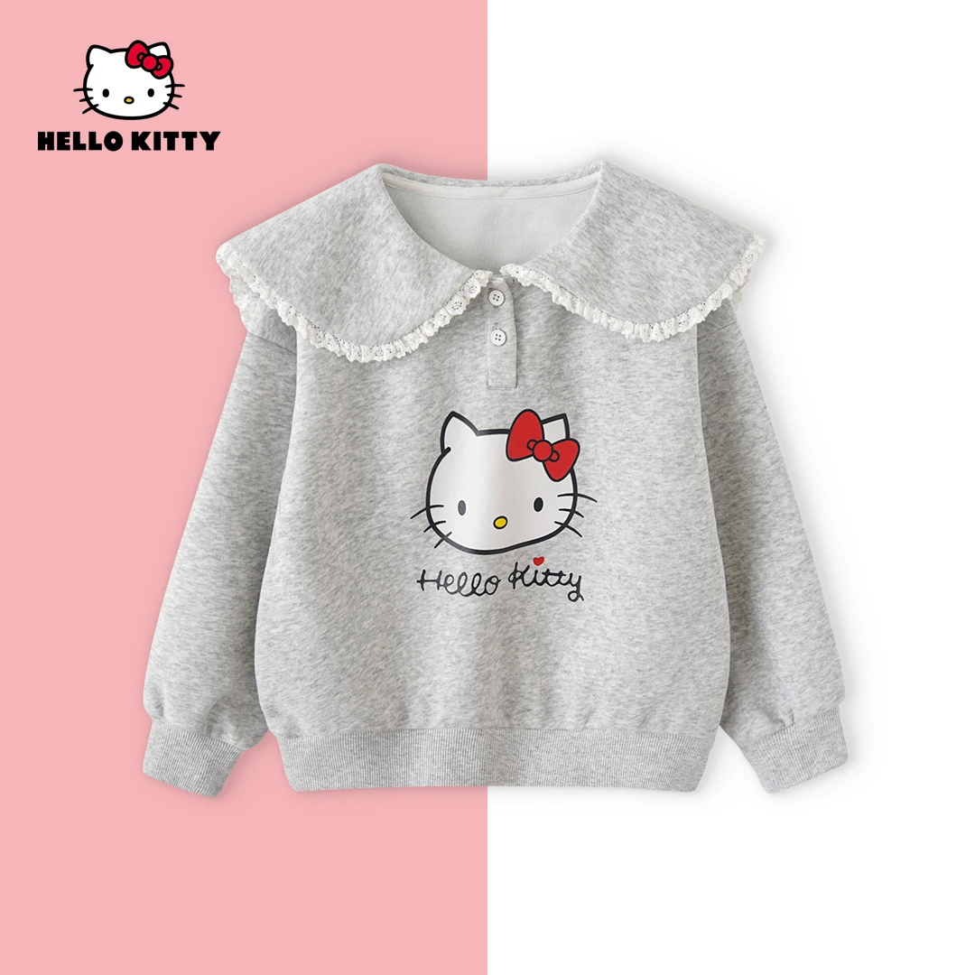 HelloKitty秋季新款女童装海军领卫衣中大童卫衣AC5323ZC396 KT