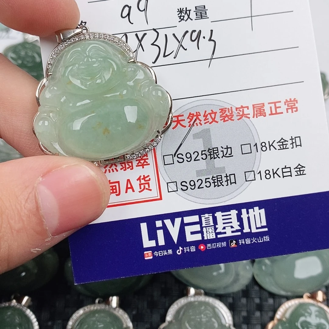 翡翠银S925镶嵌颈饰