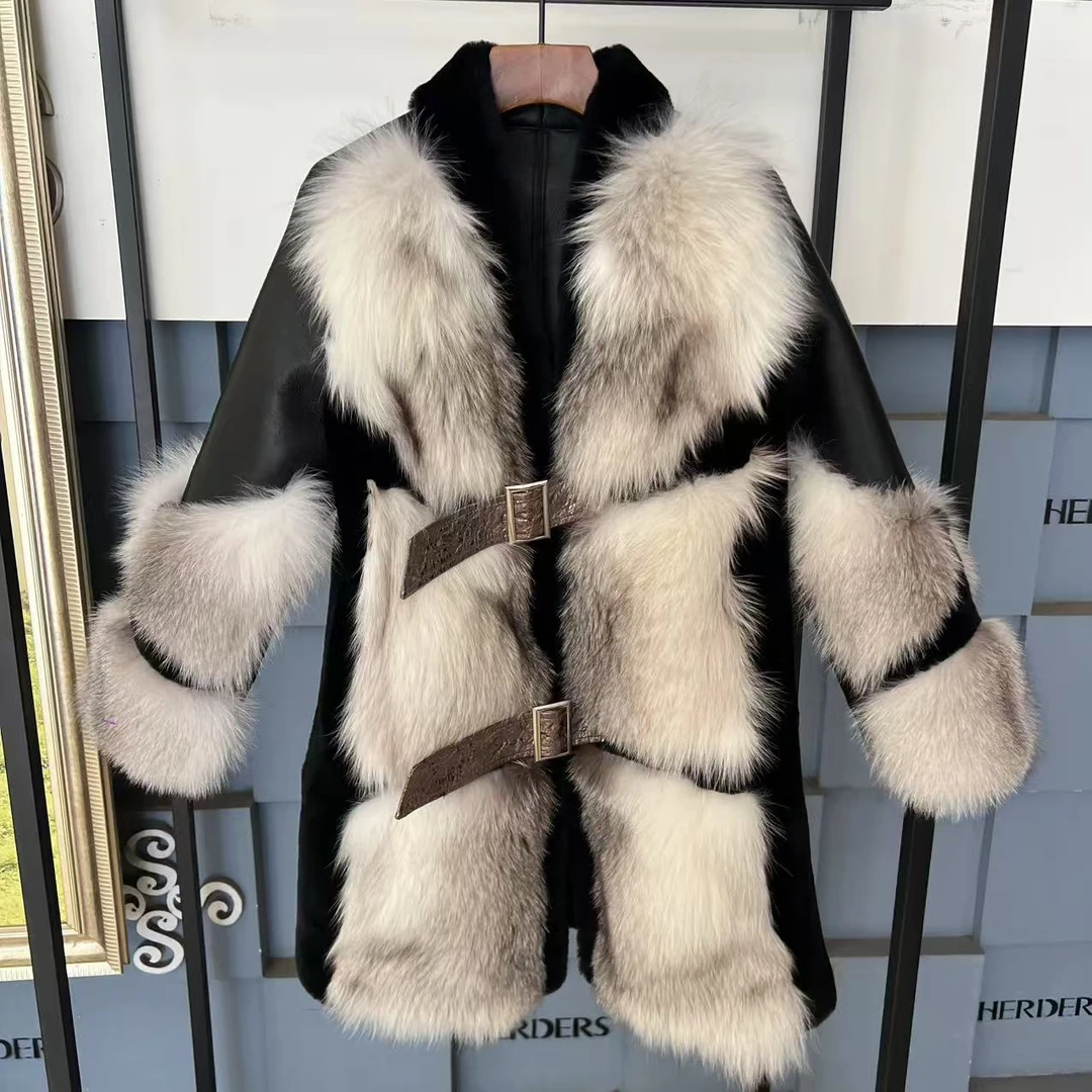 【DCP•Flagship store】22402 2024新款狐狸毛皮毛一体外套