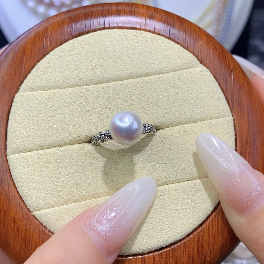 合金戒指淡水珍珠F