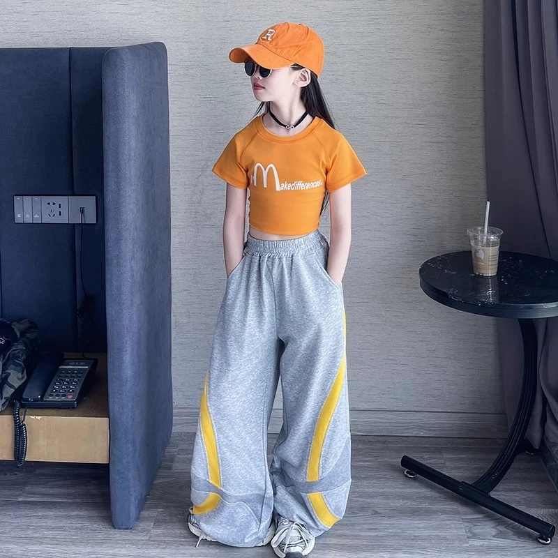 女童爵士舞服装套装嘻哈街舞儿童潮服走秀女团潮牌jazz舞蹈表演服