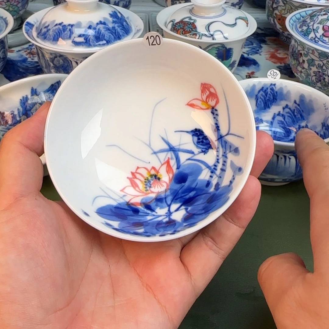 彦祖纯手工手绘茶具120
