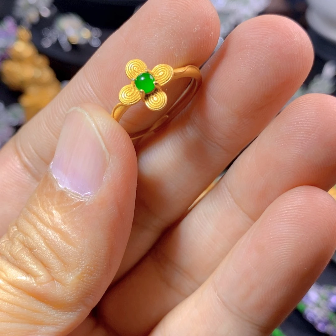 翡翠银S925镶嵌颈饰天然翡翠