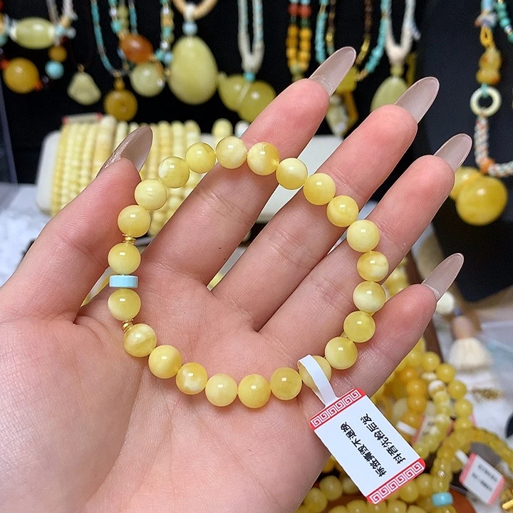 手链蜜蜡未镶嵌蜜蜡手串圆珠