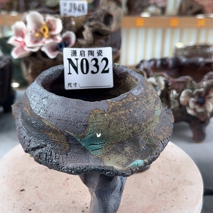 紫砂花盆景德镇陶瓷多肉032