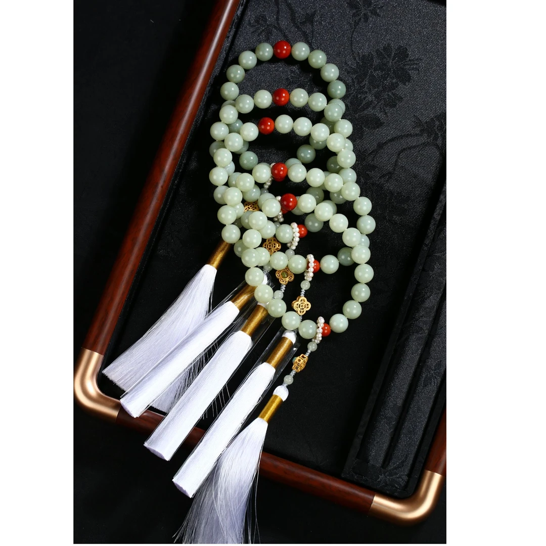 【央博玉专属】和田玉青白手持K-QB-SC约12mm多样性发（可做手串）