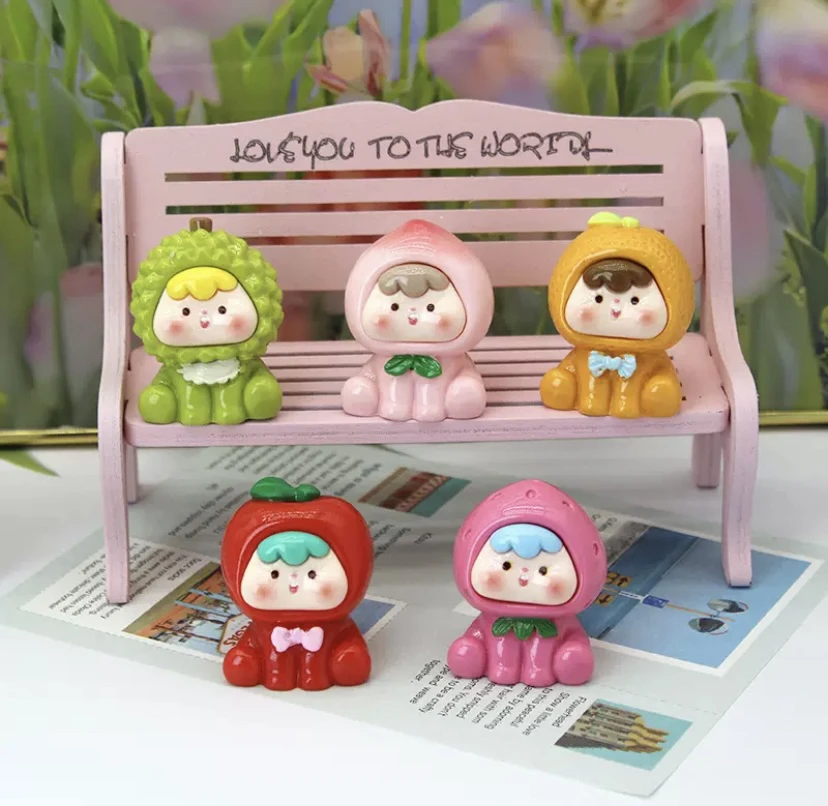 【直播拆】高透夜底水果崽崽摆件潮玩DIY玩具