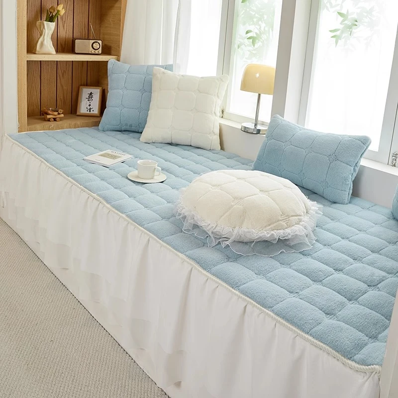 新款毛绒飘窗垫窗台垫主卧阳台垫轻奢防滑可机洗定制做榻榻米垫子