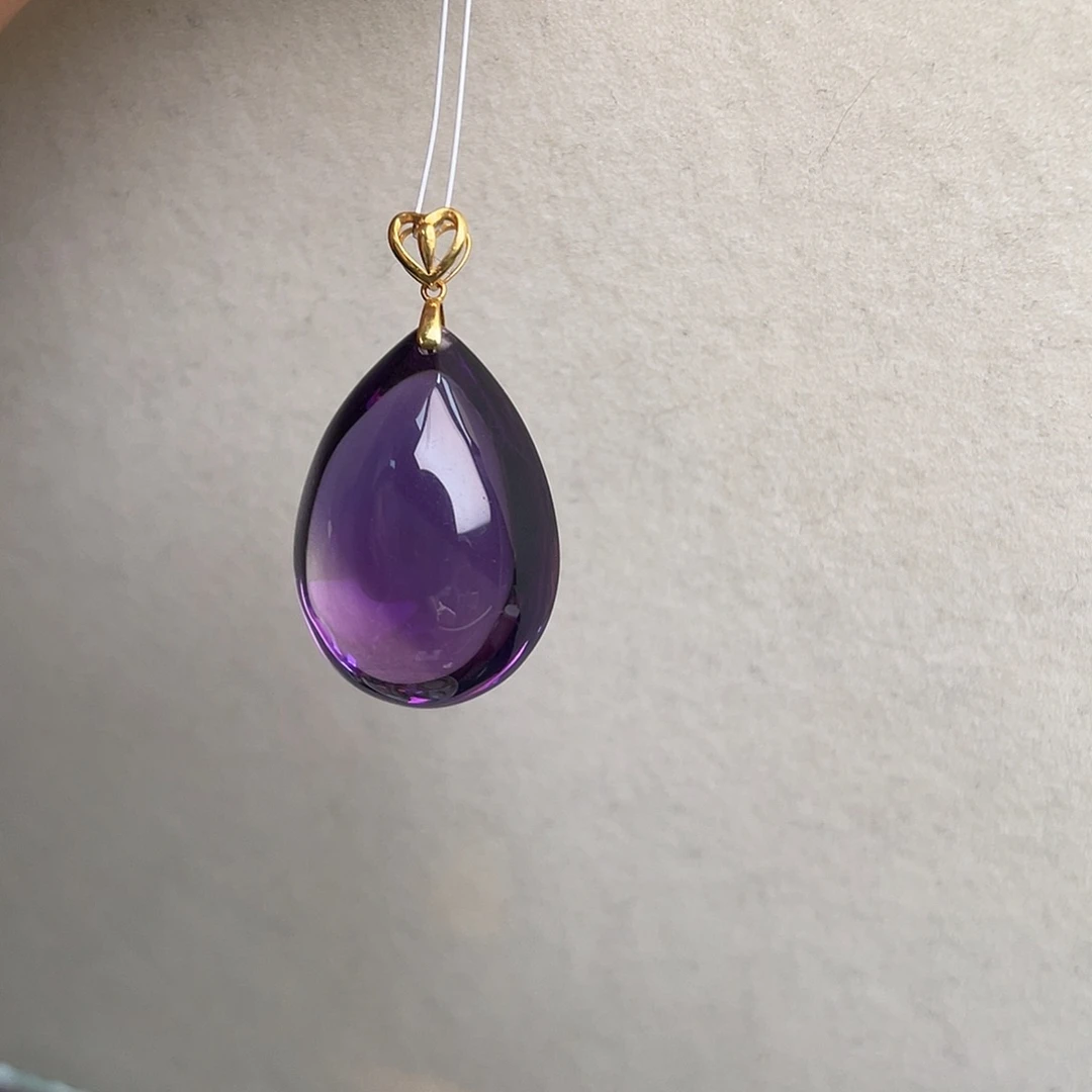 紫晶18K金镶嵌颈饰