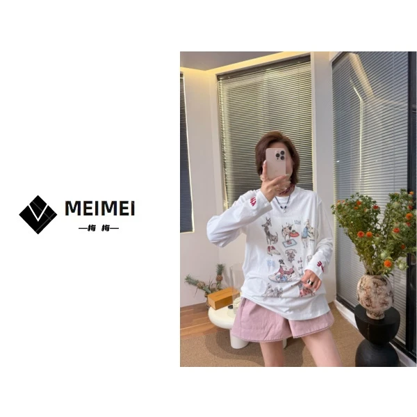 XMM.【GZ雪花棉卡通防晒衣】时尚百搭潮流显瘦洋气宽松休闲长袖卡通