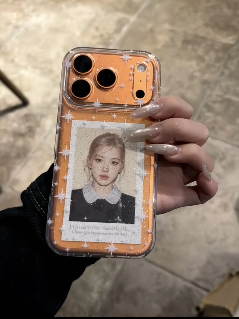 ins满屏星星爆闪适用iPhone17/15/14/13promax手机壳12/11防摔