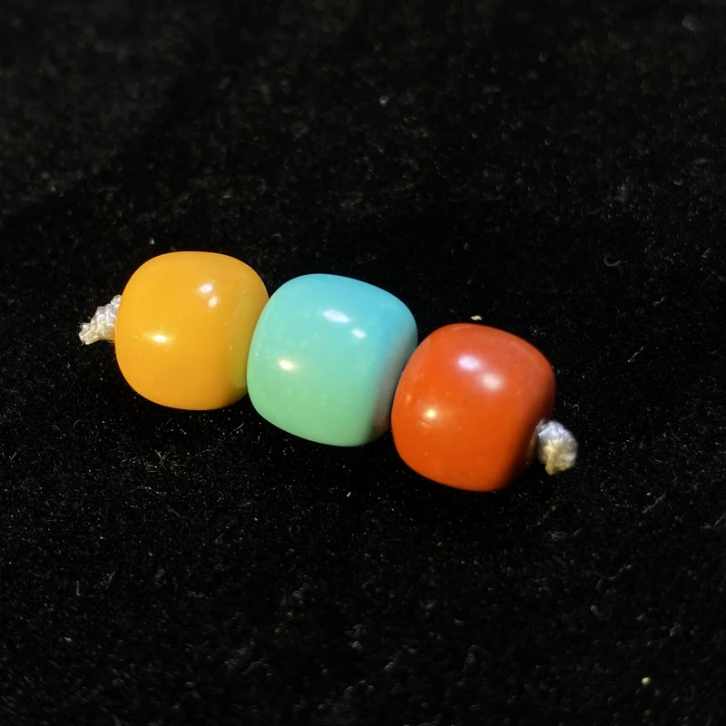 7608百搭DIY文玩配饰顶珠腰珠套装红绿灯散珠批发配星月