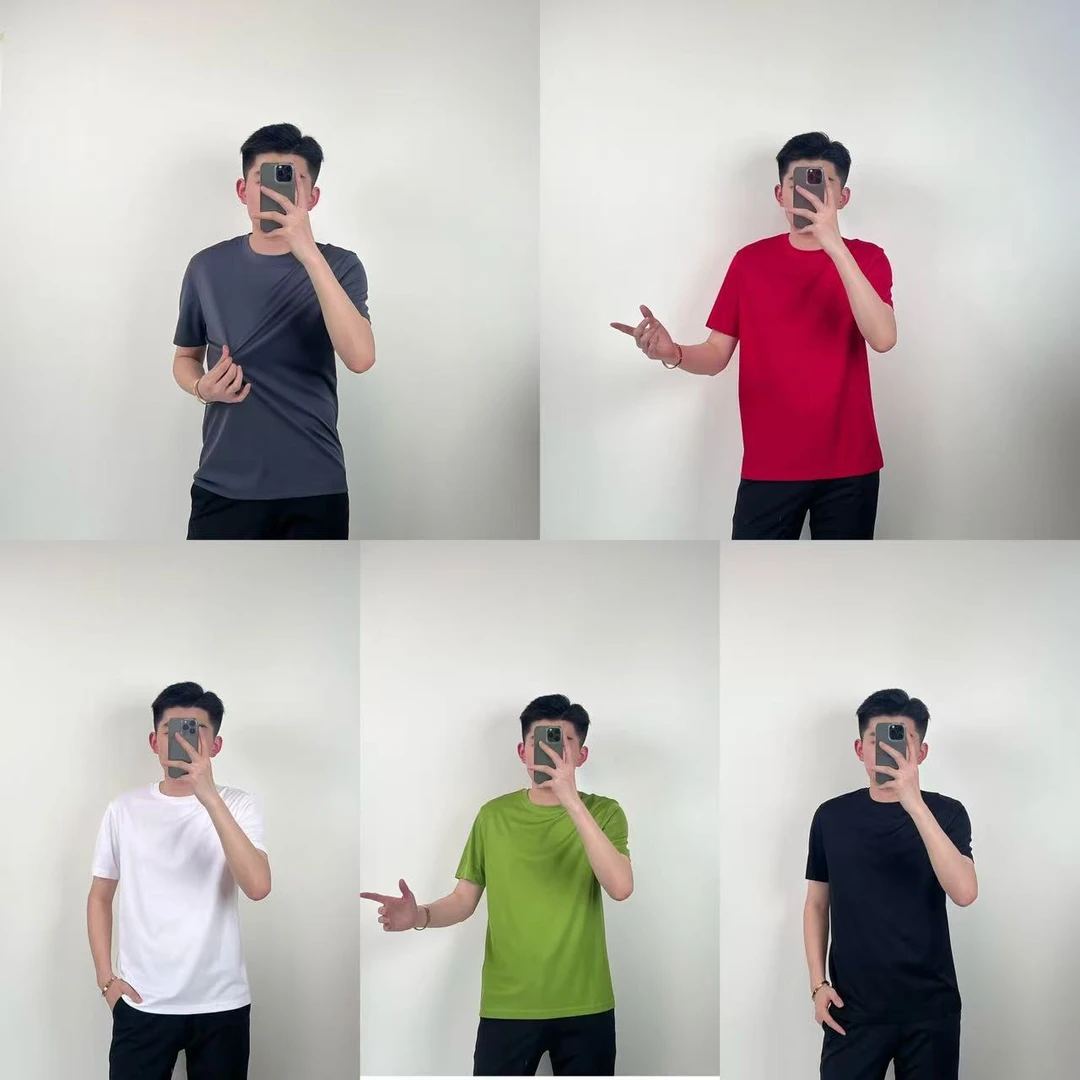 【基础系列】男士莫代尔棉夏季透气冰丝凉感纯色打底T恤