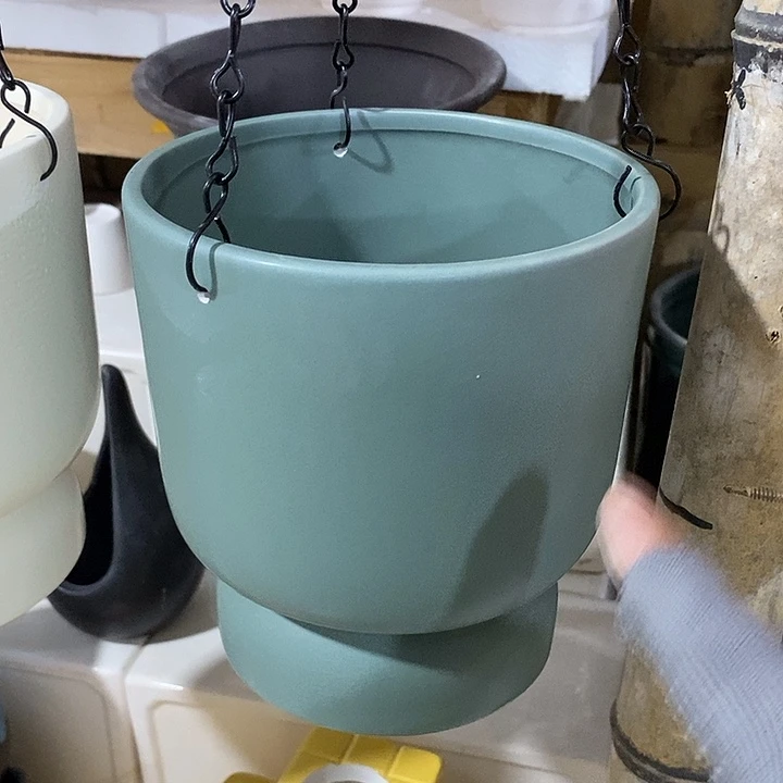 陶盆有孔 瑕疵针孔漏釉介意勿拍外高 16外口14