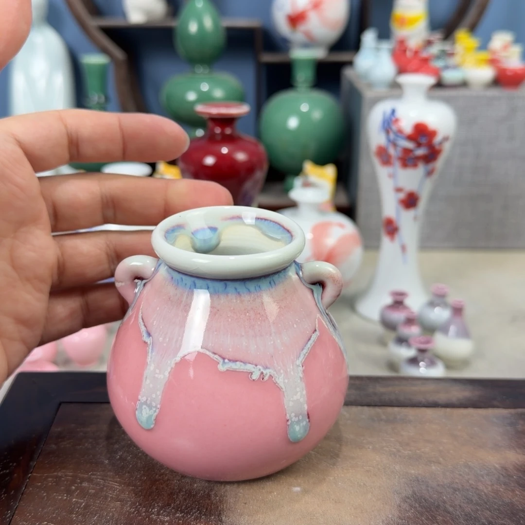 陶瓷手工小花器摆件