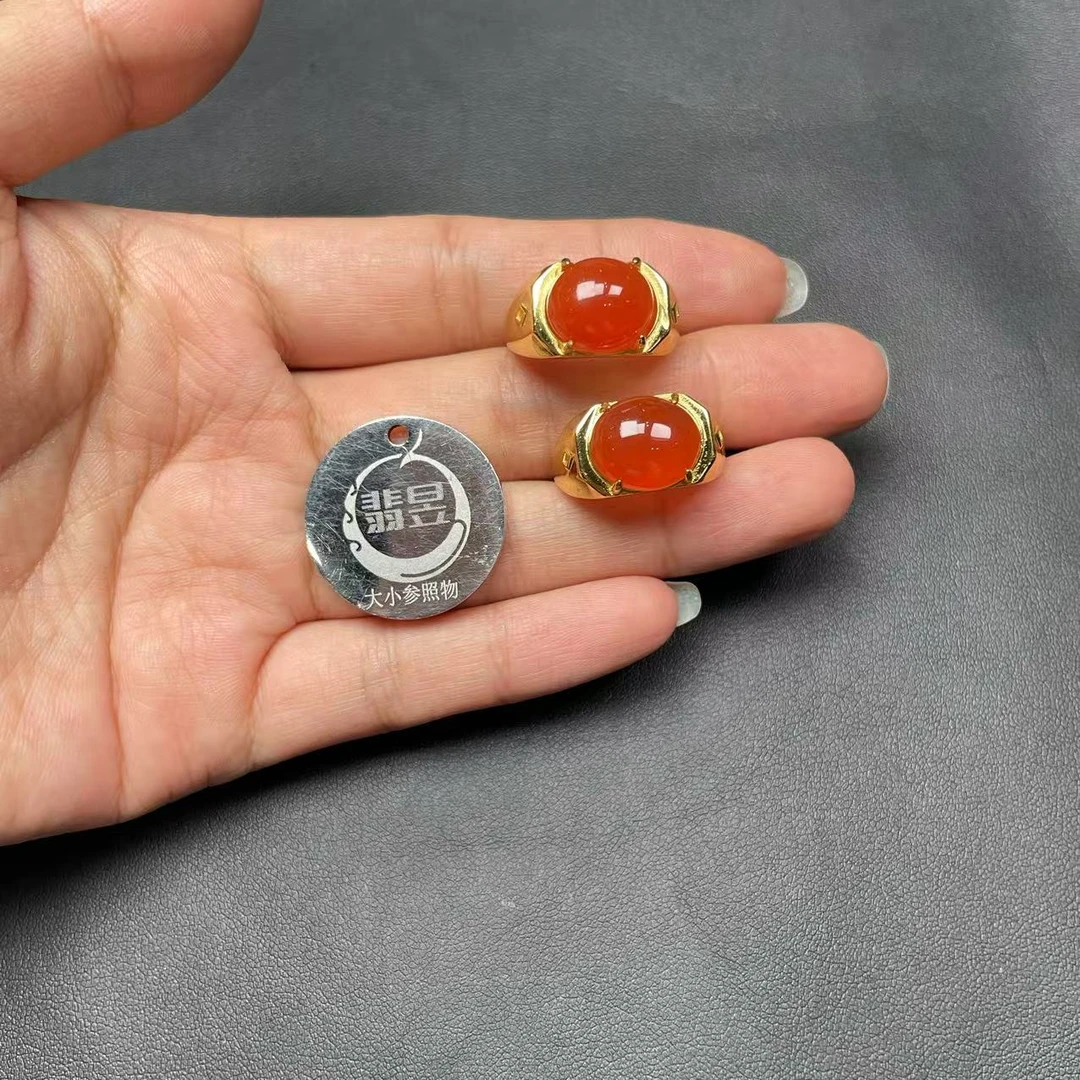 翡昱-N21-39297-623-南红戒指s925银镶-多样性发其一-C