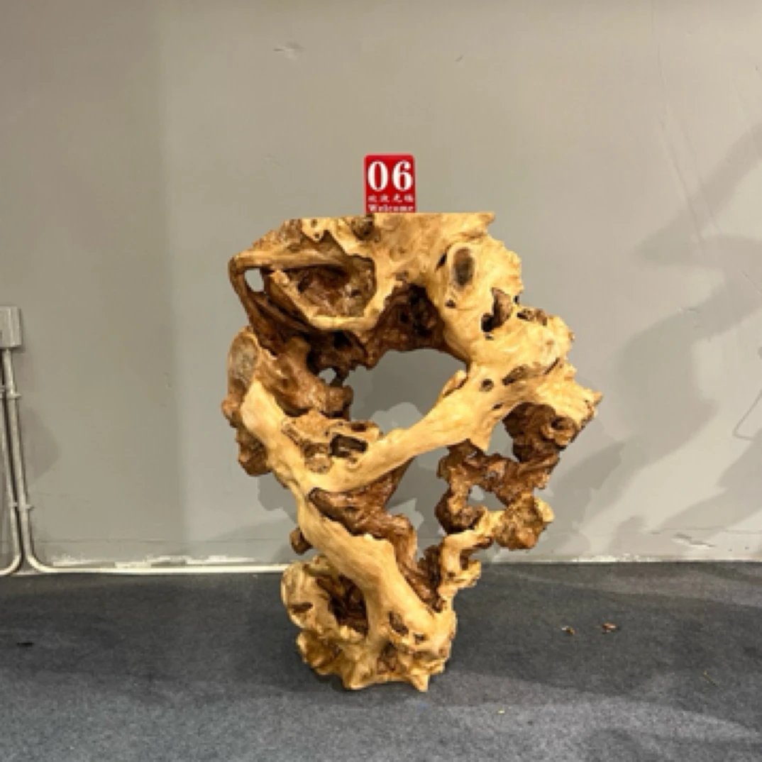 红衫根材质精品镂空落地花架高77台面30*30