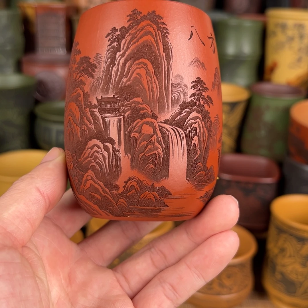 茶杯紫砂宜兴原矿紫砂杯