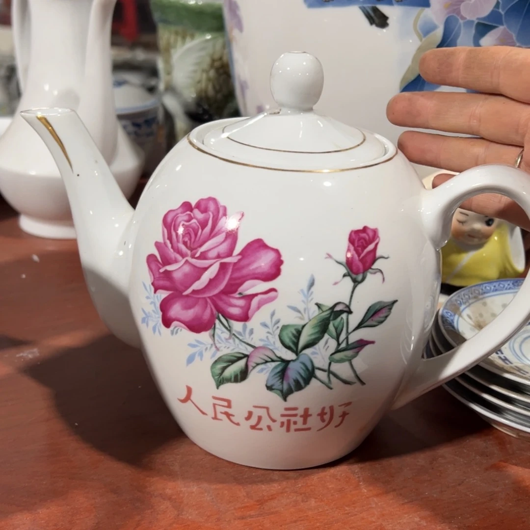 醴陵高温瓷老瓷壶800毫升
