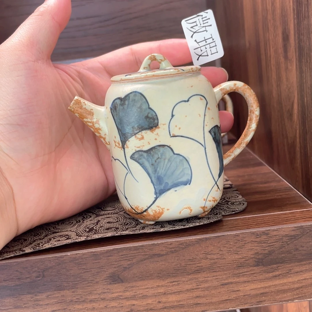 釉下手绘茶具微瑕