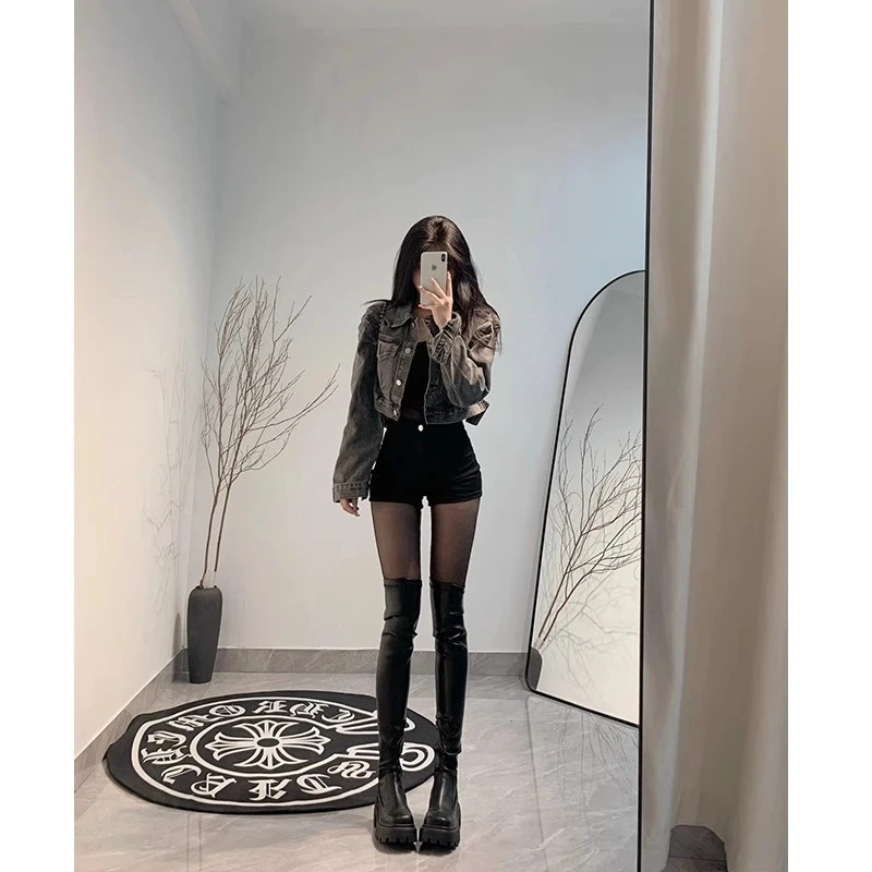过膝长靴女法式高筒靴包腿弹力瘦瘦靴厚底皮靴骑士靴