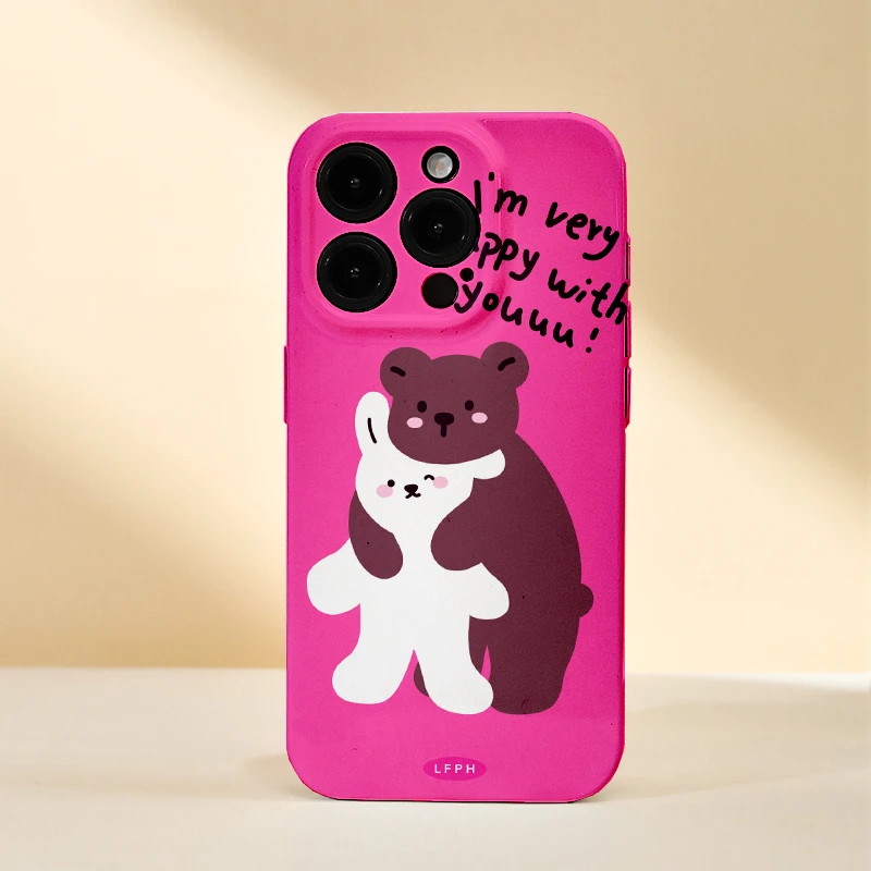 小熊兔子  适用iPhone16Promax手机壳iphone15保护壳14plus/13