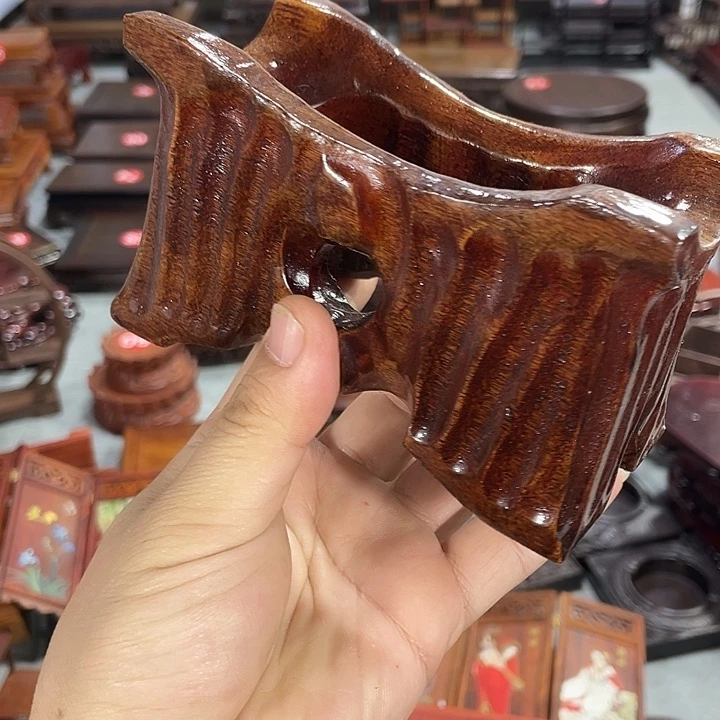 红木底座工艺品紫砂红木底座工艺品13公分